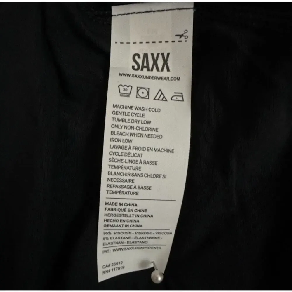 SAXX Boxer Briefs Men 4XL Black Ultra Super Soft BallPark Pouch NWT